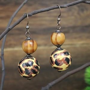 Animal Print Beaded Earrings